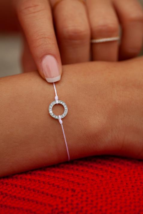 String Bracelet Mini Aurelange White Gold RedLine Jewelry - Redline - 0++