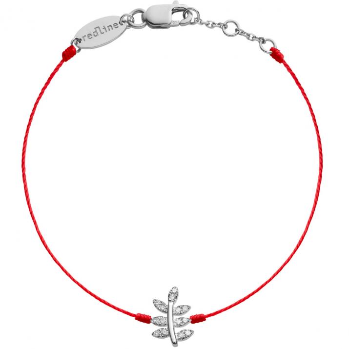 ホワイトゴールドダイヤモンドスプラウトストリングブレスレット  - Redline - 0++