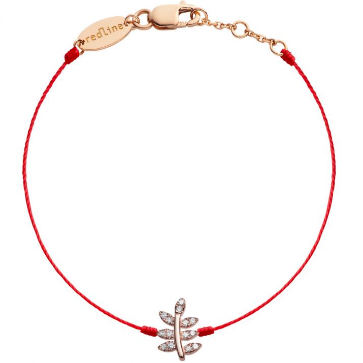 ローズゴールドダイヤモンドスプラウトストリングブレスレット - Redline - 0++