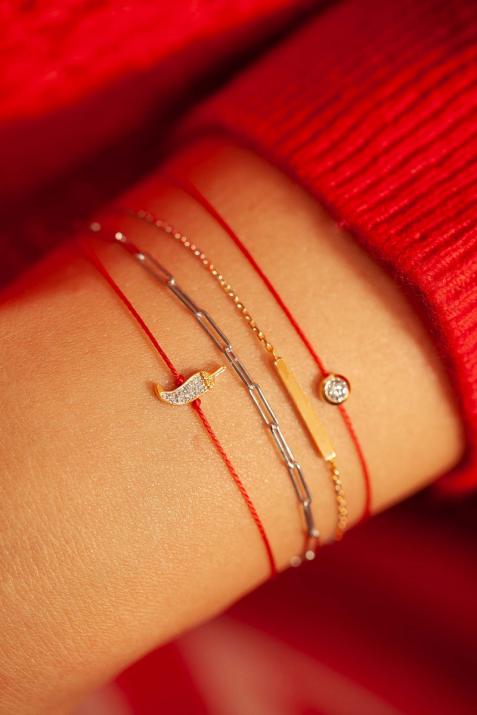 ピンクゴールドとダイヤモンドのピメントフィルブレスレット - Redline - 0++