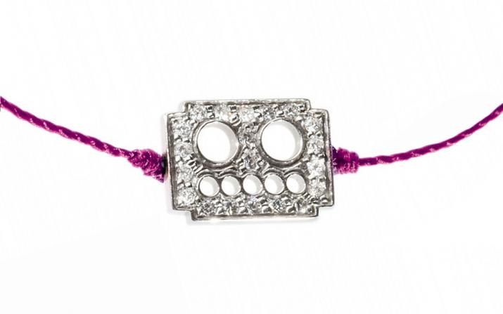 String Bracelet Robot White Gold RedLine Jewelry - Redline - 0++