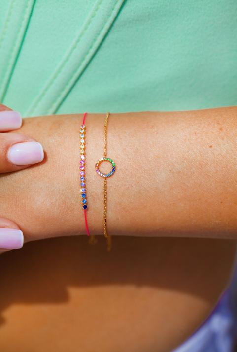 ミニオーラレインボーチェーンサッフィールスブレスレットイエローゴールド - Redline - 0++
