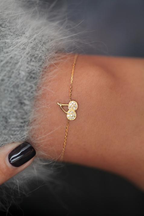 Cerisette diamond chain bracelet in white gold - Redline