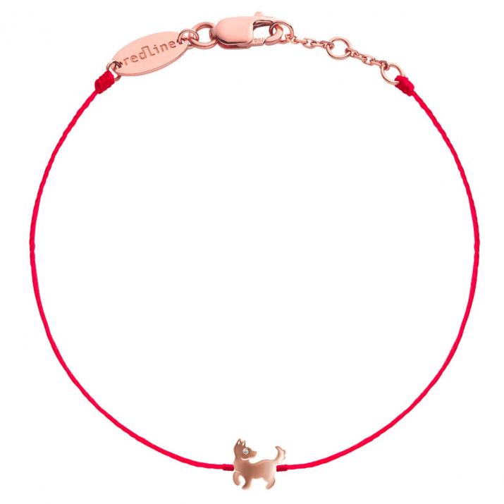 String Bracelet For Women with 0.003ct Diamond in Rose Gold - Redline