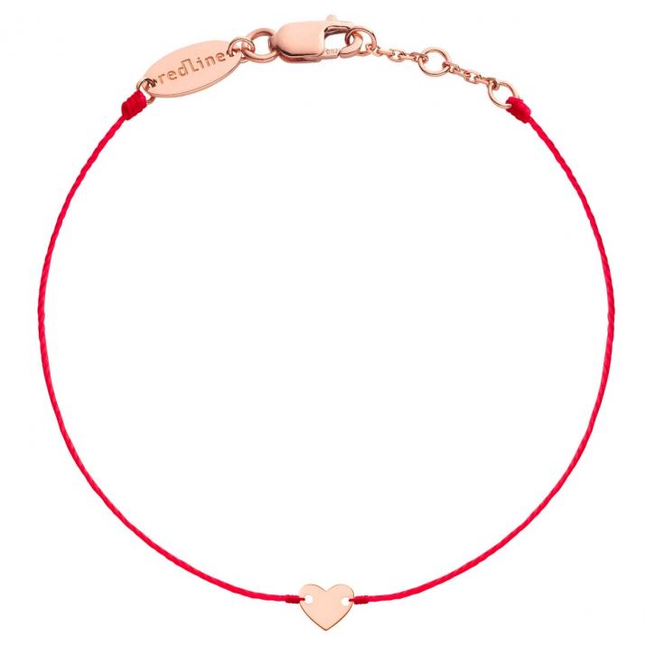 String Bracelet For Women Heart Shaped in Rose Gold  - Redline