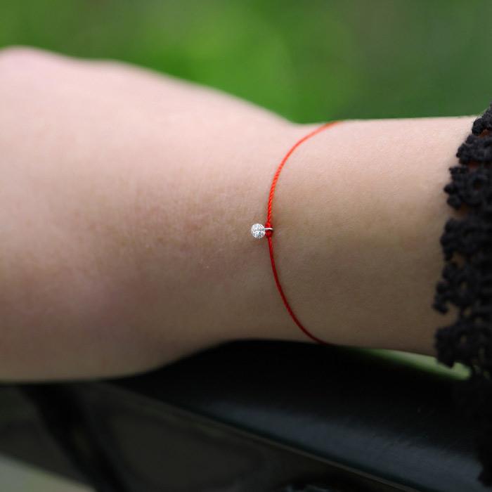 Cherie Pendant Bracelet with 0.08ct Round Diamond in White Gold - Redline