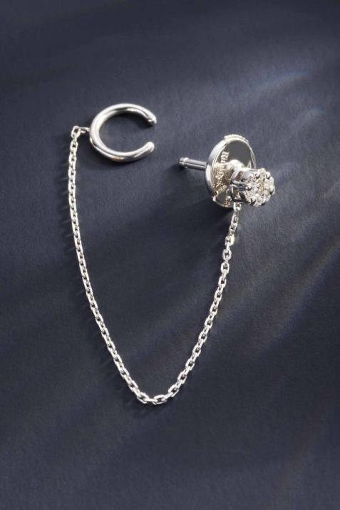 ホワイトゴールドのImpertinente Illusionイヤリング - Redline - 0++