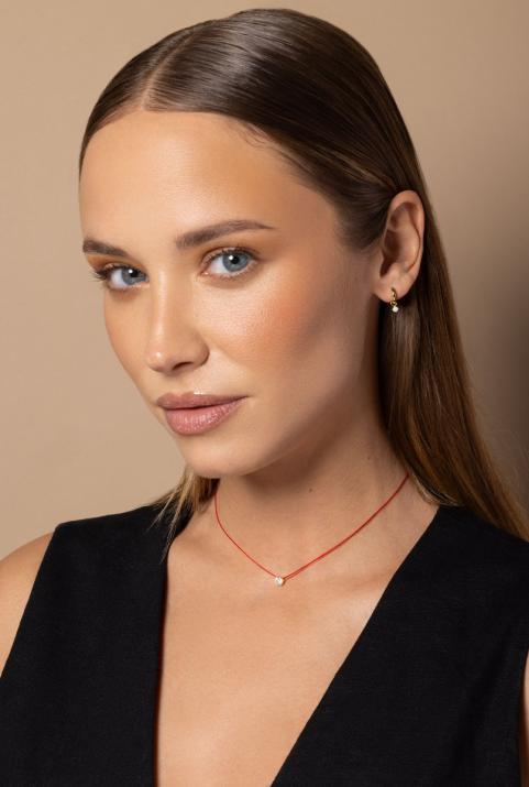 Solitaire Charm ペンダント イエローゴールド - Redline - 0++