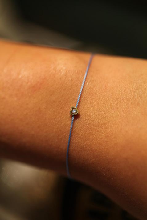 メーガンゴールドダイヤモンドストリングブレスレット - Redline - 0++