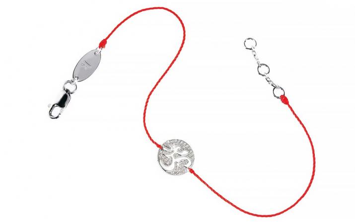 String Bracelet Ohm Rond White Gold RedLine Jewelry - Redline - 0++