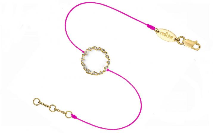 String Bracelet Mini Shining Sun Yellow Gold RedLine Jewelry - Redline - 0++