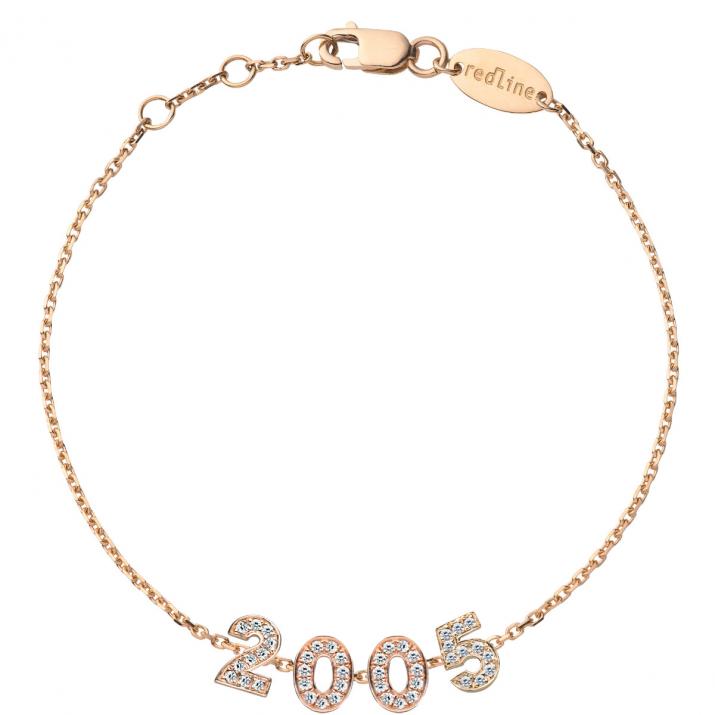 私のナンバーパベダイヤモンドチェーンブレスレットホワイトゴールド - Redline - 0++