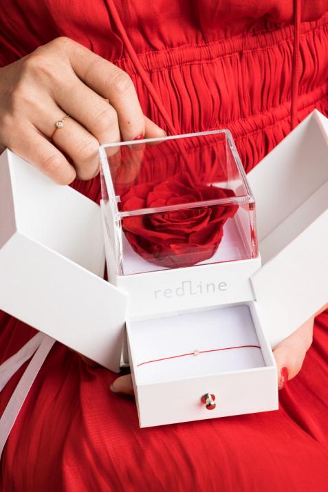 Packaging Rose メンズ・ワイヤーブレスレット白金 - Redline - 0++