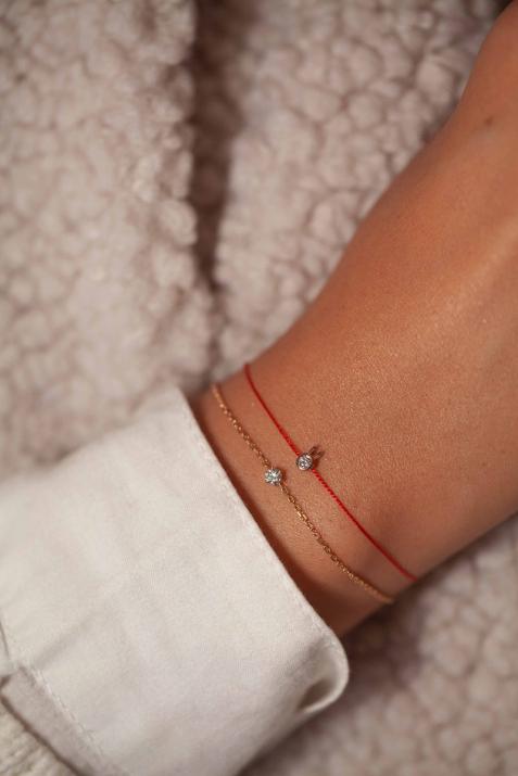 ミニピュアラビットゴールドストリングブレスレット - Redline - 0++