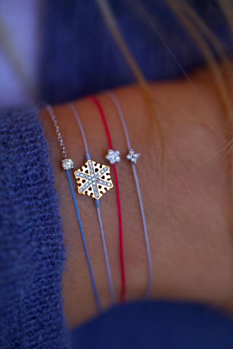 ローズゴールドダイヤモンドスノーフレークブレスレット - Redline - 0++