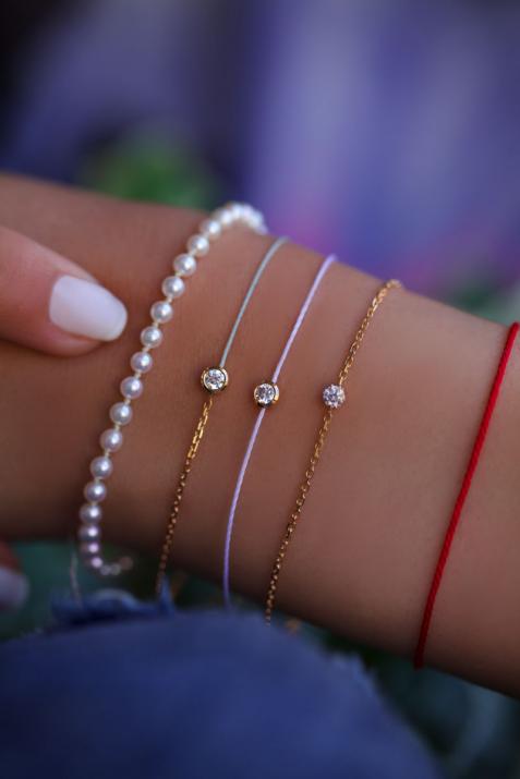 アバコヤパールローズゴールドブレスレット - Redline - 0++