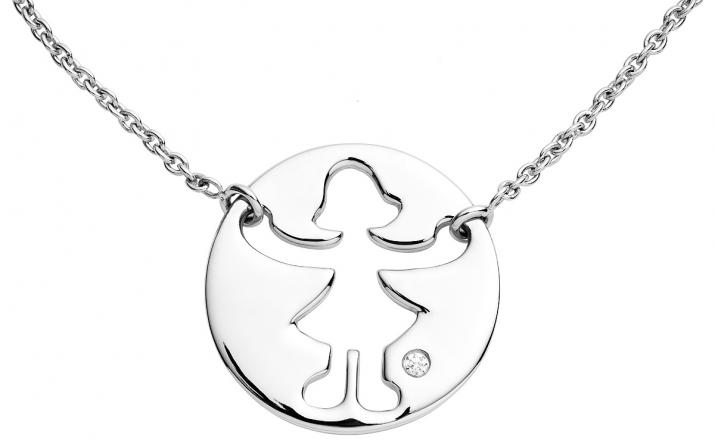 Chain Necklace Pendentif Girly White Gold RedLine Jewelry - Redline