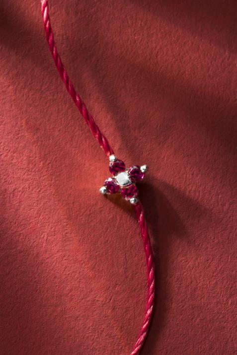 Shiny Rubis ワイヤーブレスレット白金 - Redline - 0++