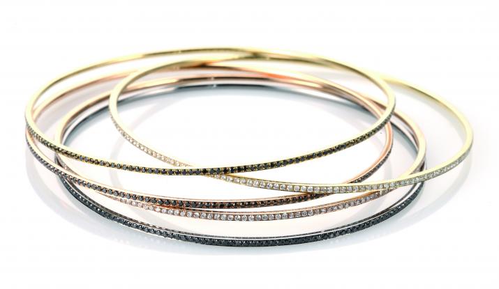Jonc Bracelet Si Joli Diam Noir White Gold RedLine Jewelry - Redline - 0++