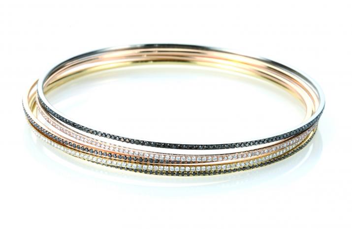 Jonc Bracelet Si Joli Diam Noir White Gold RedLine Jewelry - Redline - 0++
