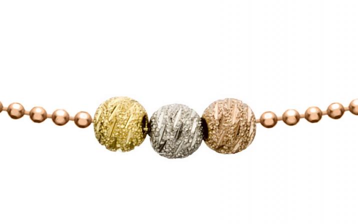 Chain Bracelet Sweety Three Rose Gold RedLine Jewelry - Redline - 0++