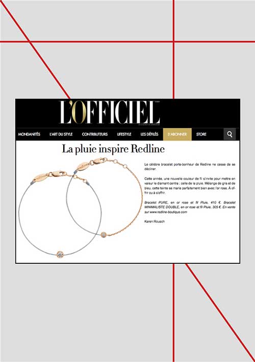 Redline parution presse dans l'Officiel