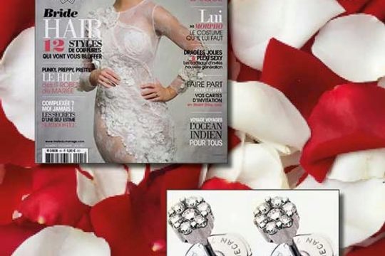Nos boucles d'oreilles Illusion dans le magazine Marions-nous !