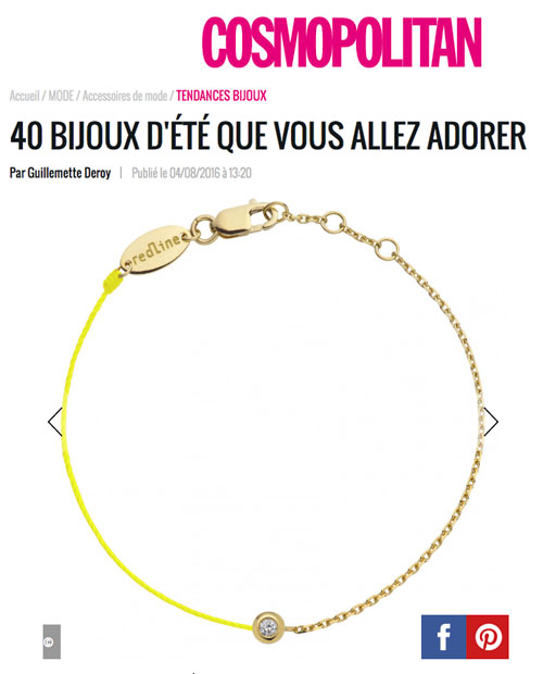 bracelet diamant fil jaune fluo